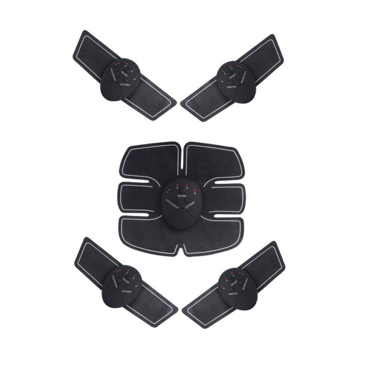 Black electronic muscle stimulator device on a white background