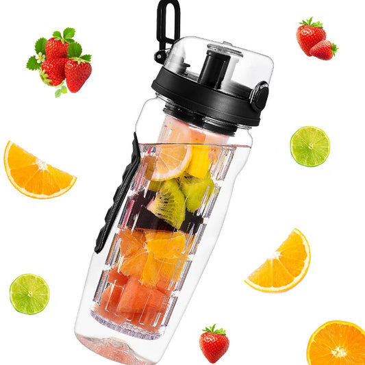 32oz fruit infuser water bottle BPA free plastic sport juice shaker cup for fitness and travel