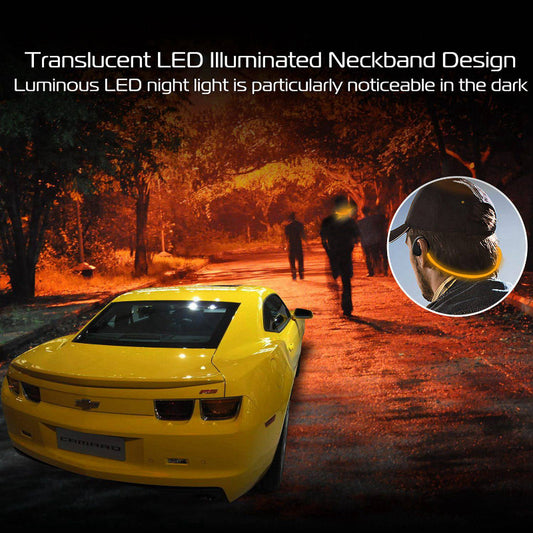 Wireless V4.1 Sports Neckband Headset – HD Stereo Sweat-Proof Earphones with Mic & LED