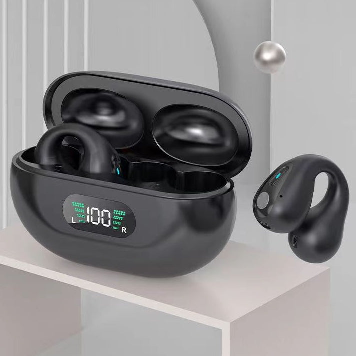 Bone conduction TWS ear clip headphones Bluetooth 5.3 wireless sports earbuds HIFI bass touch control