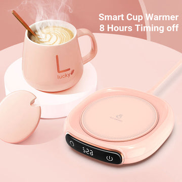 Coffee mug warmer smart heating coaster with constant temperature design for desk and home use