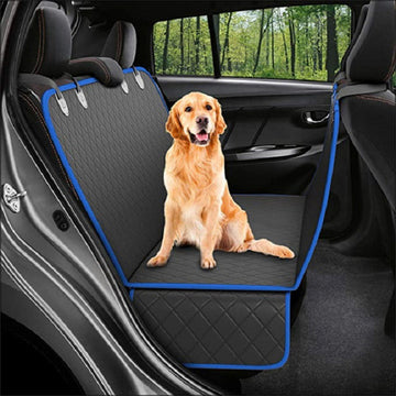 Dog Car Seat Cover Hammock – Mesh View Pet Carrier with Zipper & Pocket