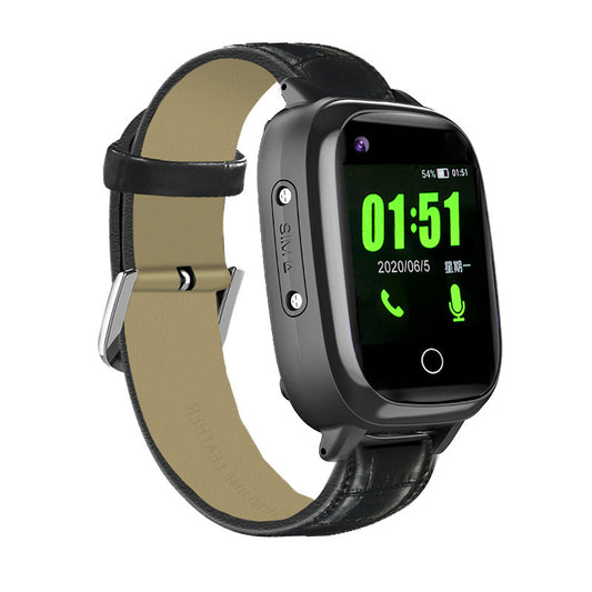 Elderly GPS smart watch with anti-lost alert, anti-falling alarm, heart rate and blood pressure monitoring