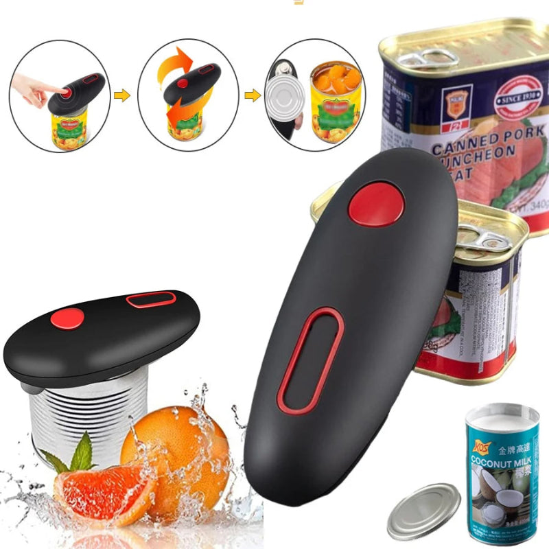 Electric can opener automatic one-touch jar bottle opener portable hands-free kitchen gadget