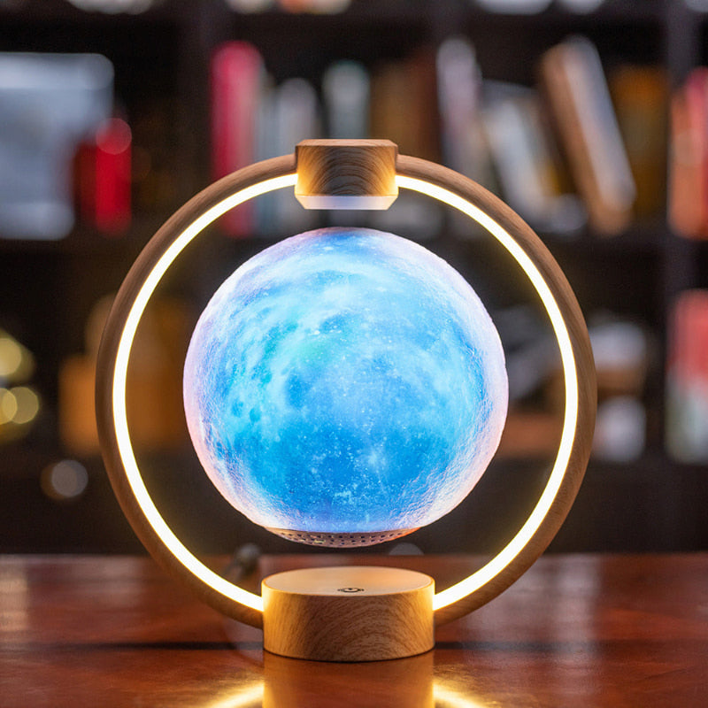 Maglev moon light 3D Bluetooth stereo DIY colorful glare levitating lamp for home décor