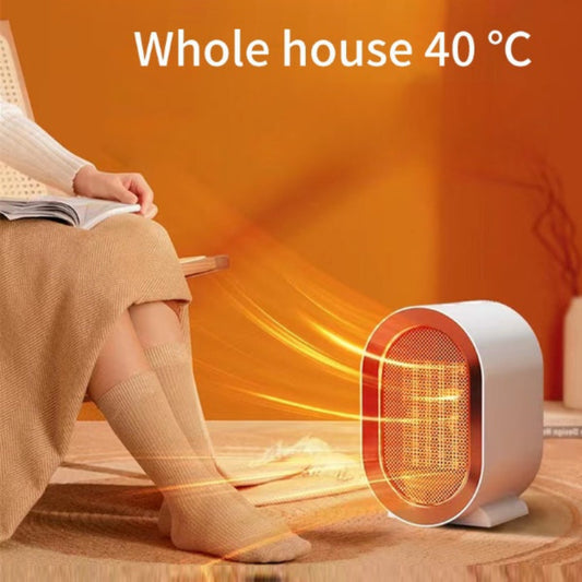 Mini desktop electric heater portable PTC ceramic warm air fan for home office use