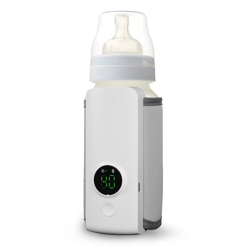 Portable baby bottle warmer USB rechargeable milk formula heater with 6 heating levels travel-friendly