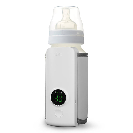 Portable baby bottle warmer USB rechargeable milk formula heater with 6 heating levels travel-friendly