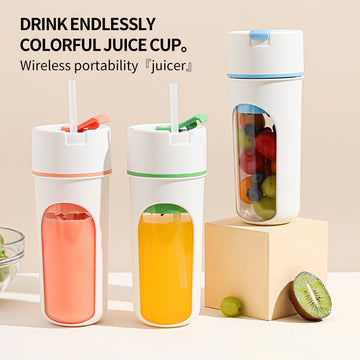 Portable electric juicer USB rechargeable wireless blender fruit mixer cup for smoothies and juice