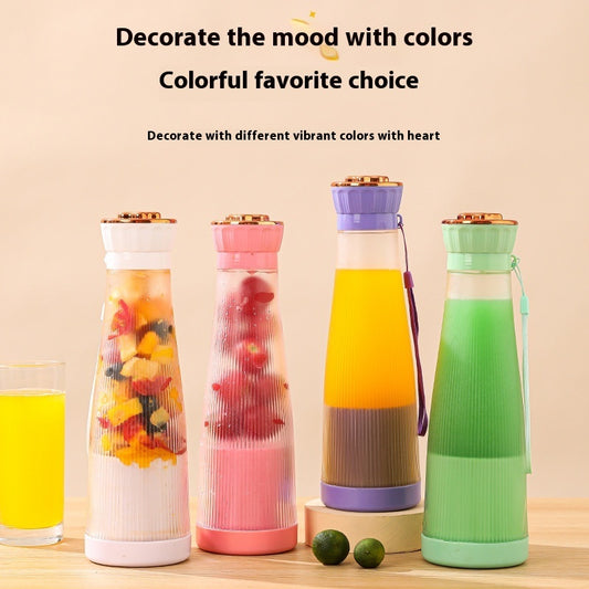 Portable electric juicer USB rechargeable juice blender cup for smoothies and fresh juices