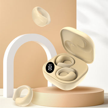 Private LED digital display earclip Bluetooth earphones wireless noise reduction audio device