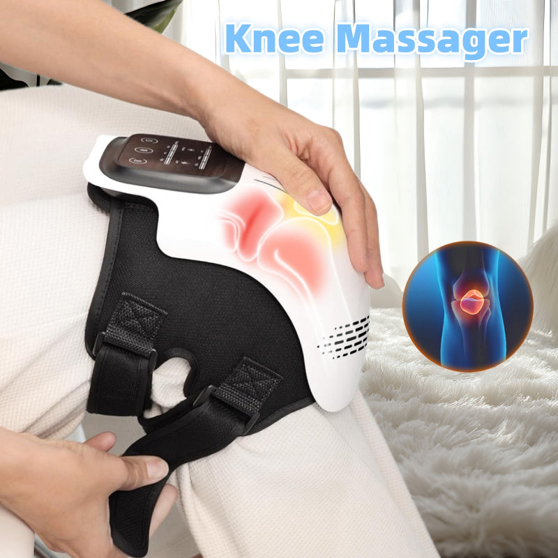 Smart electric knee massager with heating, vibration, and infrared therapy for pain relief and arthritis care