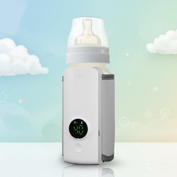 Portable Baby Bottle Warmer – USB Rechargeable Milk Formula Heater with 6 Levels