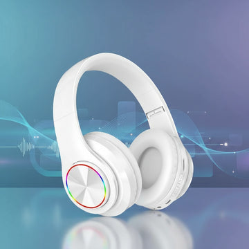 LED Wireless Bluetooth Headphones – Gaming Headset Sport Earphones with TF Card & Breathing Lights