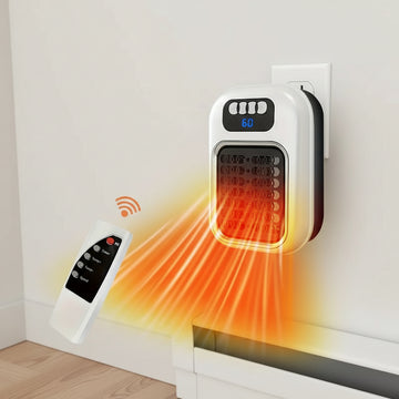 Wall Mounted Portable Electric Heater – Remote Control Silent Thermostat for Home & Office