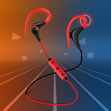 Wireless V4.1 Sport In-Ear Headphones – Sweatproof Noise-Canceling Earphones with Mic