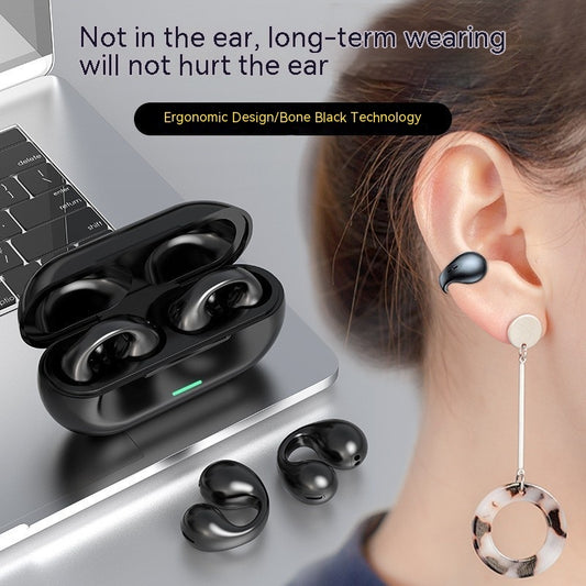 Wireless ear clip Bluetooth headset TWS 5.3 bone conduction sports headphones non-in-ear design