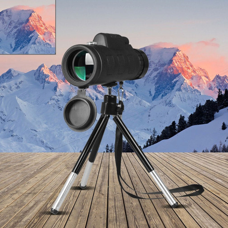 Monocular telescope zoom scope compatible with Apple phone clip tripod outdoor travel compass
